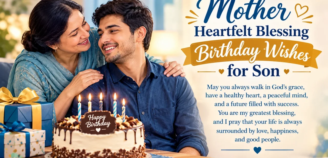 Mother Heartfelt Blessing Birthday Wishes for Son