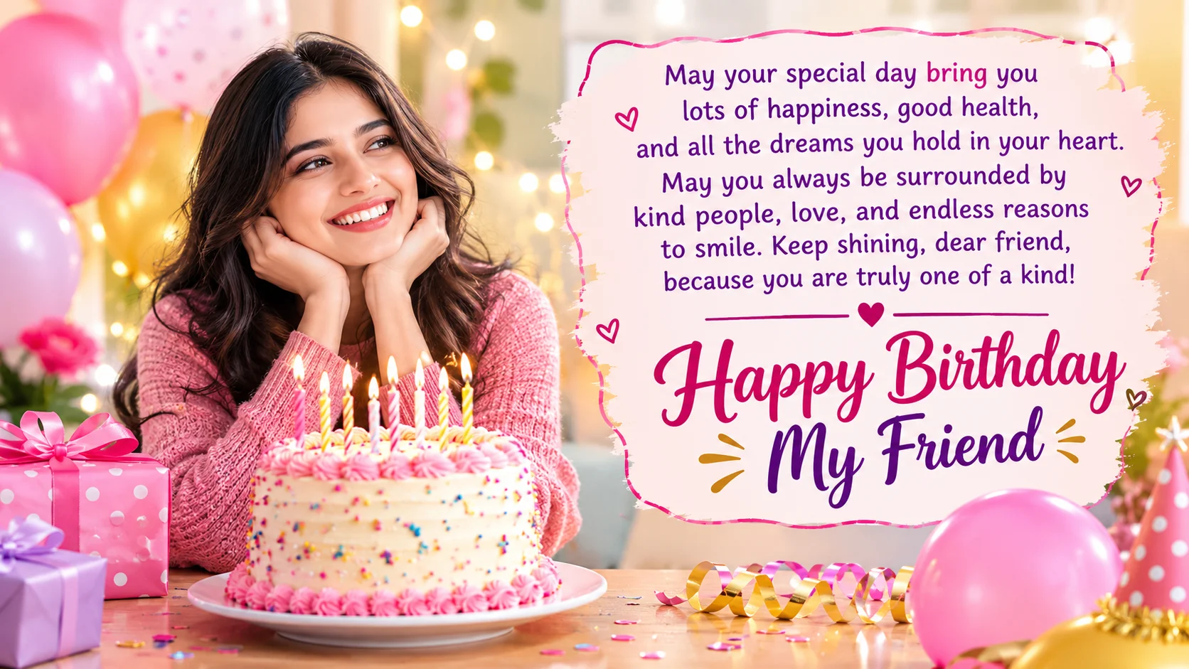 female happy birthday wishes for friend